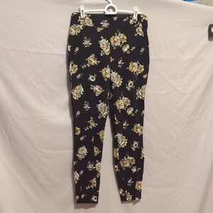 Maurices Black Floral Skinny Pants